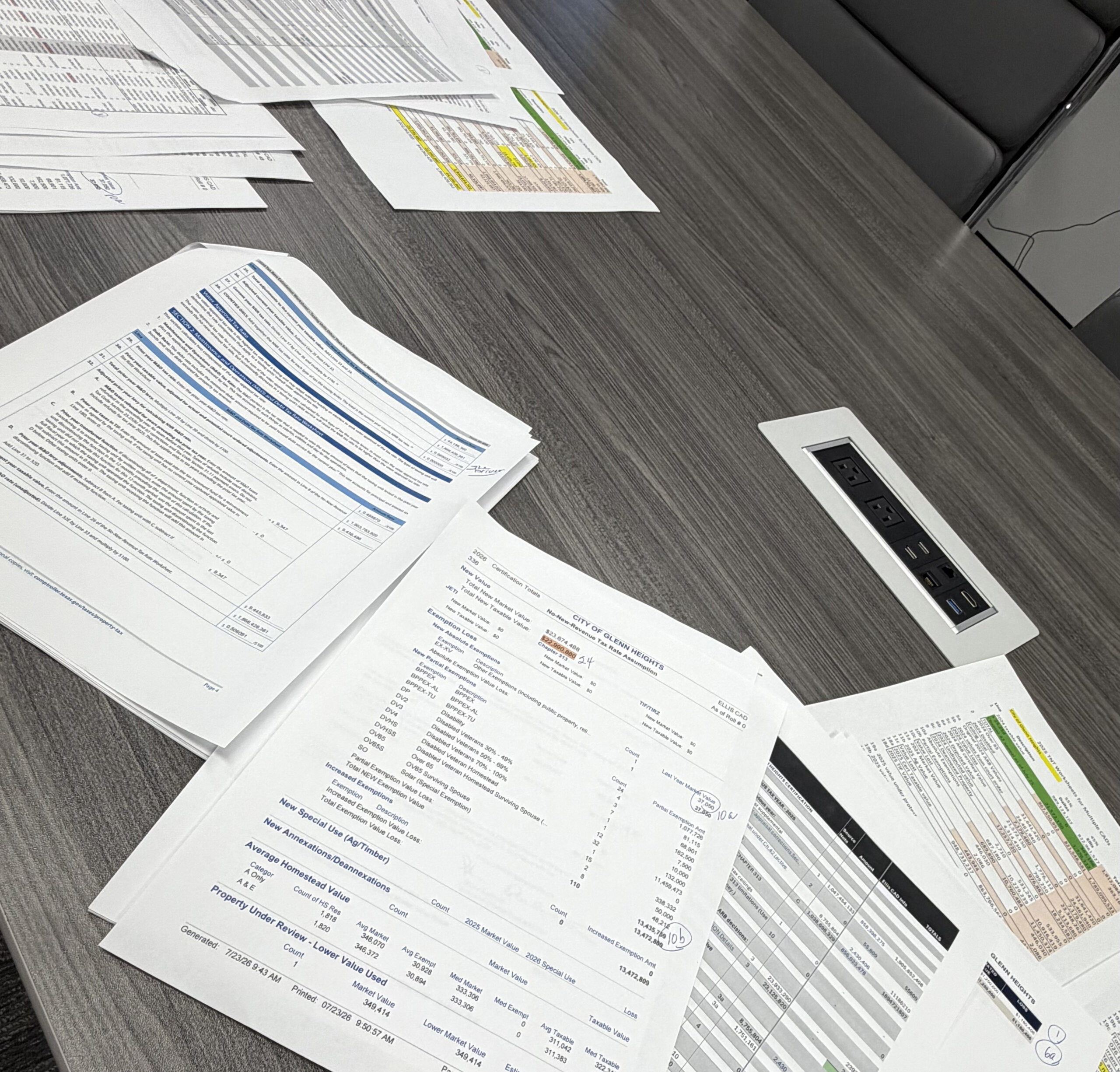 GHF met with Sherry Roberts to discuss the tax rate in August 2026.